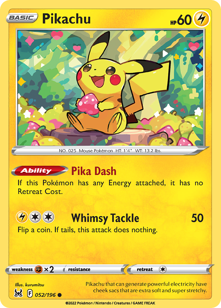 Lost Origin Pikachu #52/196